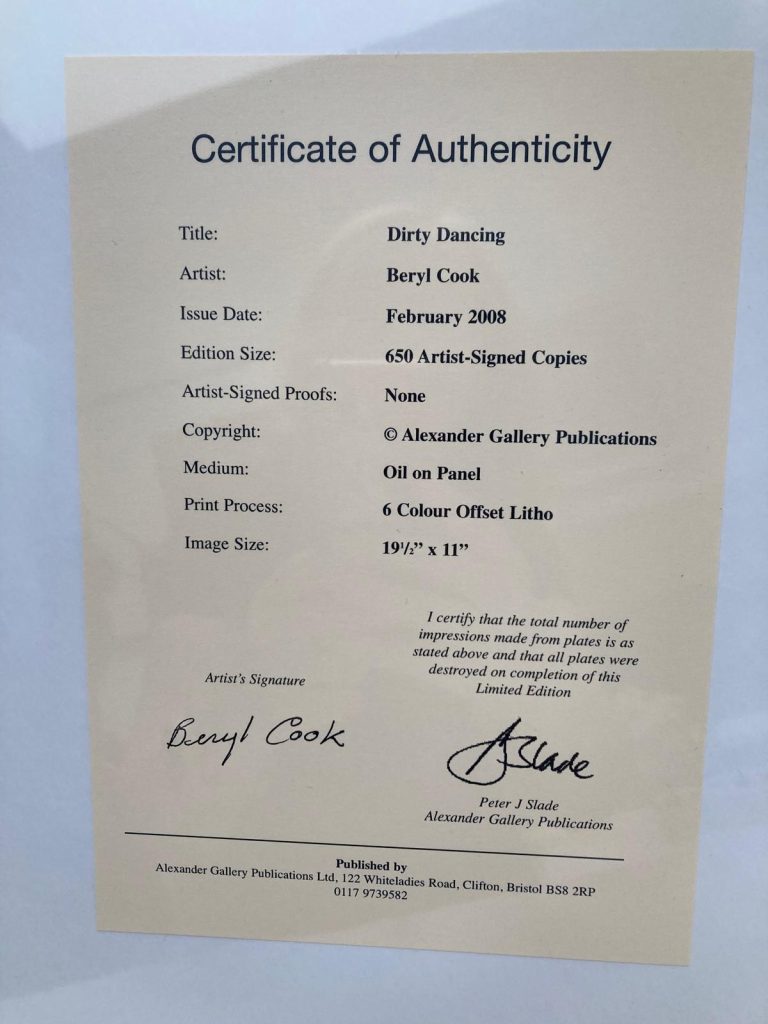 Beryl Cook – signed print