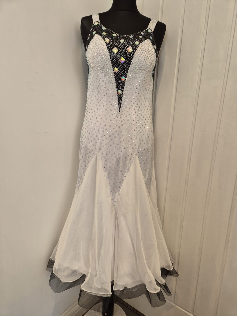 Ballroom  Dress White & Black