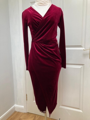 FD dress with customised with Swarovski crystals