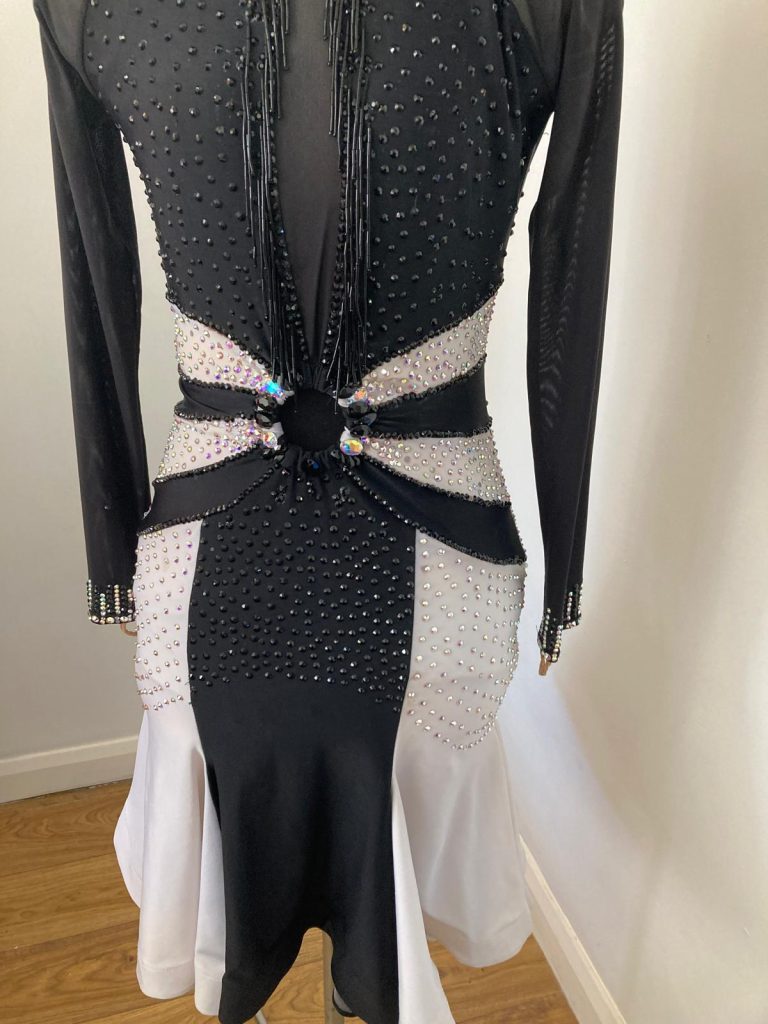 Black and White Latin Dress