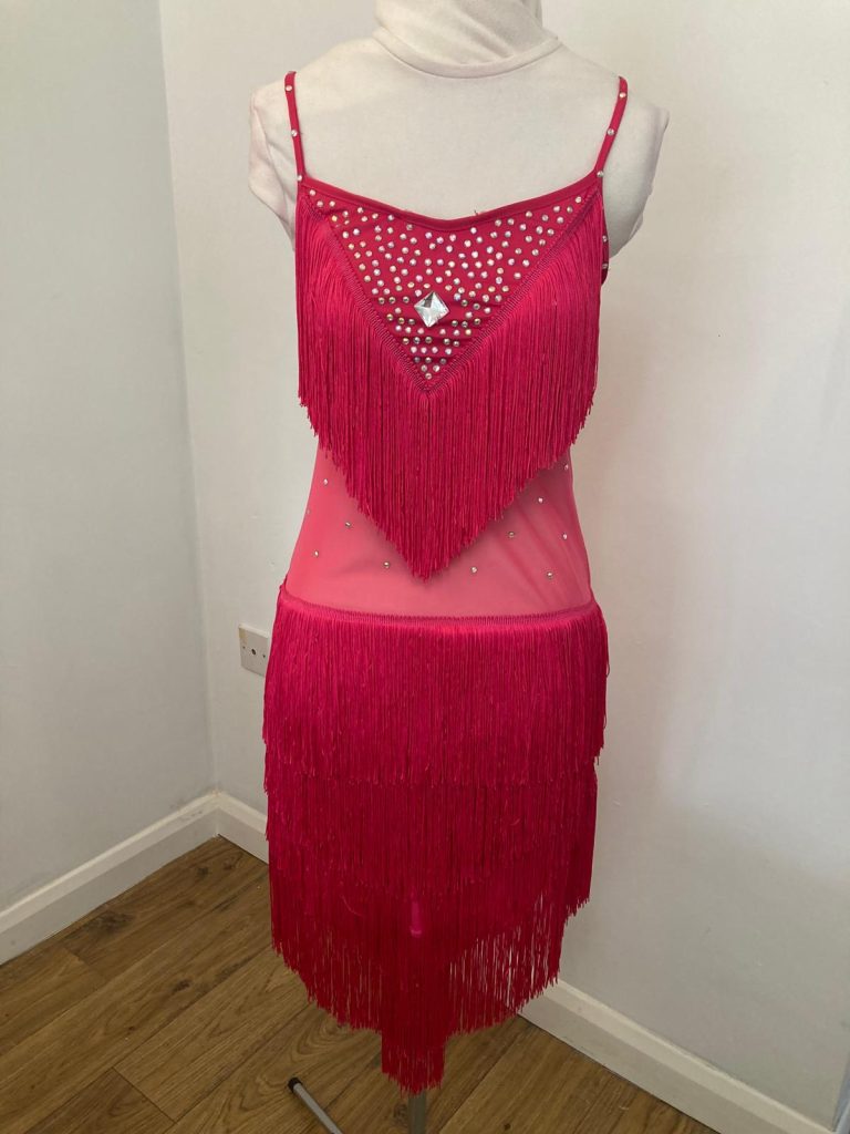 Pre-owned pink latin/salsa dress